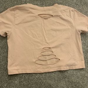 Plush pink color crop top